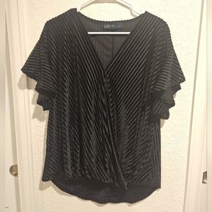 Evelyn Blue Black Women's Top